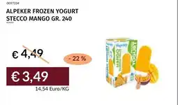 Prezzemolo e Vitale Alpeker frozen yogurt stecco mango offerta