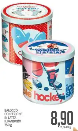Supermercati Piccolo Balocco confezione in latta il pandoro offerta
