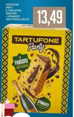 Supermercati Piccolo Tartufone party il tartufone pandoro + spumante sant'orsola dolce offerta