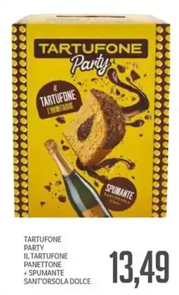 Supermercati Piccolo Tartufone party il tartufone panettone + spumante sant'orsola dolce offerta