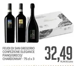 Supermercati Piccolo Feudi di san gregorio confezione elegance fiano/greco/ chardonnay offerta