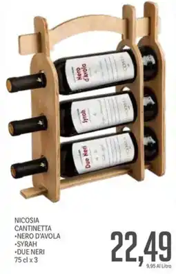Supermercati Piccolo Nicosia cantinetta, nero d'avola, syrah e due neri offerta
