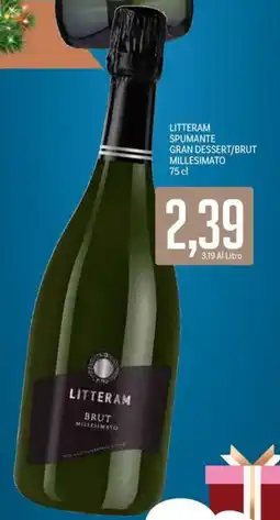 Supermercati Piccolo Litteram spumante gran dessert/brut millesimato offerta