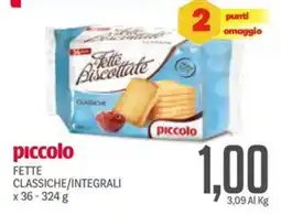 Supermercati Piccolo Piccolo fette classiche/integrali x36 offerta