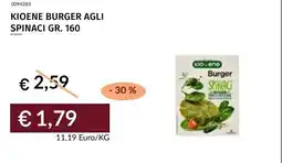 Prezzemolo e Vitale Kioene burger agli spinaci offerta