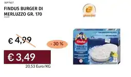 Prezzemolo e Vitale Findus burger di merluzzo offerta