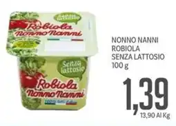 Supermercati Piccolo Nonno nanni robiola senza lattosio offerta