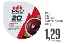 Supermercati Piccolo Milk pro dessert offerta