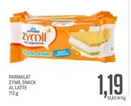 Supermercati Piccolo Parmalat zymil snack al latte offerta