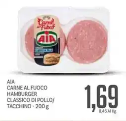Supermercati Piccolo Aia carne al fuoco hamburger classico di pollo/ tacchino offerta