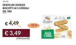 Prezzemolo e Vitale Gentilini osvego biscotti ai 5 cereali offerta