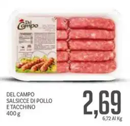 Supermercati Piccolo Del campo salsicce di pollo e tacchino offerta