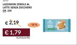 Prezzemolo e Vitale Lazzaroni zerole al latte senza zucchero offerta
