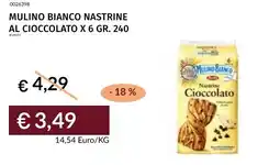 Prezzemolo e Vitale Mulino bianco nastrine al cioccolato x 6 offerta