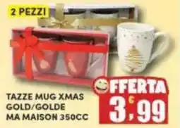 Maury's Tazze mug xmas gold/golde MA MAISON 350CC offerta