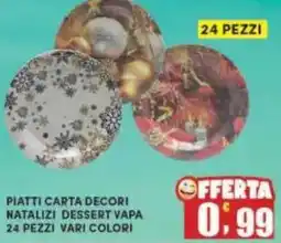 Maury's Piatti carta decori natalizi dessert vapa offerta
