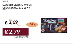 Prezzemolo e Vitale Loacker classic wafer creamkakao offerta