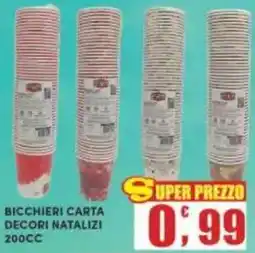 Maury's Bicchieri carta decori natalizi offerta