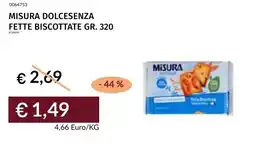 Prezzemolo e Vitale Misura dolcesenza fette biscottate offerta