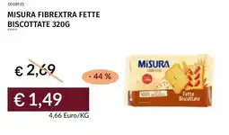 Prezzemolo e Vitale Misura fibrextra fette biscottate offerta