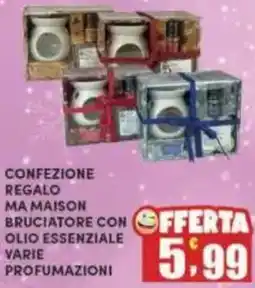 Maury's Confezione regalo ma maison bruciatore con olio essenziale offerta