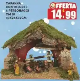 Maury's Capanna con 10 luci e 8 personaggi offerta