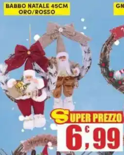 Maury's Babbo natale 45cm oro/rosso offerta