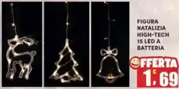 Maury's Figura natalizia high-tech 15 led a batteria offerta