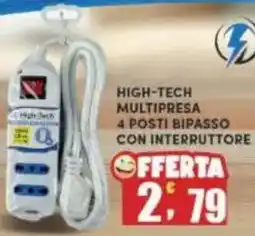 Maury's High-tech multipresa 4 posti bipasso con interruttore offerta