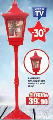 Maury's Lampione natalizio con musica e neve offerta