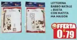 Maury's Letterina babbo natale + busta con matita ma maison offerta