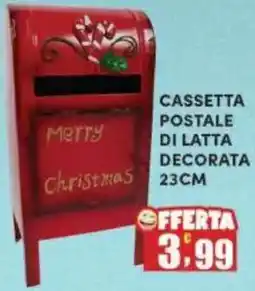 Maury's Cassetta postale di latta decorata offerta