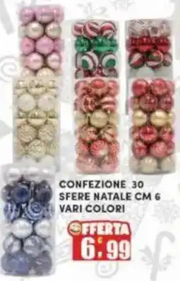 Maury's Confezione 30 sfere natale cm 6 offerta