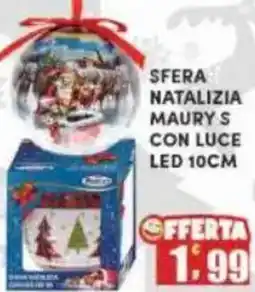 Maury's Sfera natalizia maury s con luce led 10cm offerta