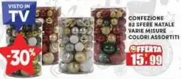 Maury's Confezione 82 sfere natale varie misure offerta