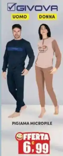 Maury's Givova pigiama micropile offerta