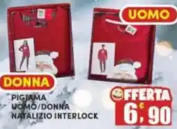Maury's Pigjama uomo/donna natalizio interlock offerta