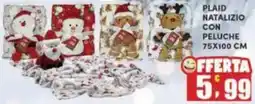 Maury's Plaid natalizio con peluche offerta