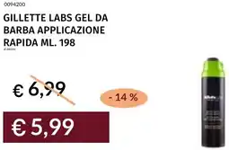 Prezzemolo e Vitale Gillette labs gel da barba applicazione rapida offerta