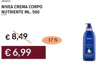 Prezzemolo e Vitale Nivea crema corpo nutriente offerta