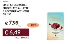 Prezzemolo e Vitale Lindt choco wafer cioccolato al latte e nocciole astuccio offerta