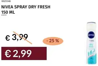 Prezzemolo e Vitale Nivea spray dry fresh offerta