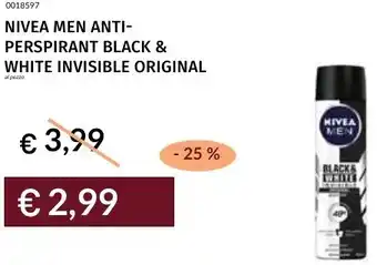 Prezzemolo e Vitale Nivea men anti-perspirant black & white invisible original offerta