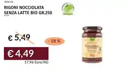Prezzemolo e Vitale Rigoni nocciolata senza latte bio offerta
