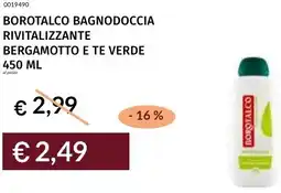 Prezzemolo e Vitale Borotalco bagnodoccia rivitalizzante bergamotto e te verde offerta
