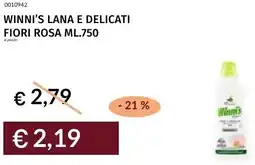 Prezzemolo e Vitale Winni's lana e delicati fiori rosa offerta