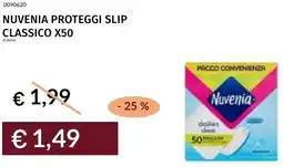 Prezzemolo e Vitale Nuvenia proteggi slip classico x50 offerta