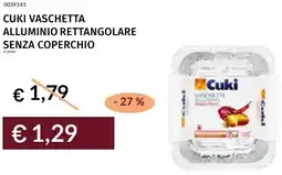 Prezzemolo e Vitale Cuki vaschetta alluminio rettangolare senza coperchio offerta