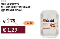 Prezzemolo e Vitale Cuki vaschetta alluminio rettangolare con manici 2 pezzi offerta