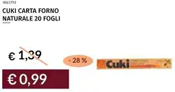 Prezzemolo e Vitale Cuki carta forno naturale 20 fogli offerta